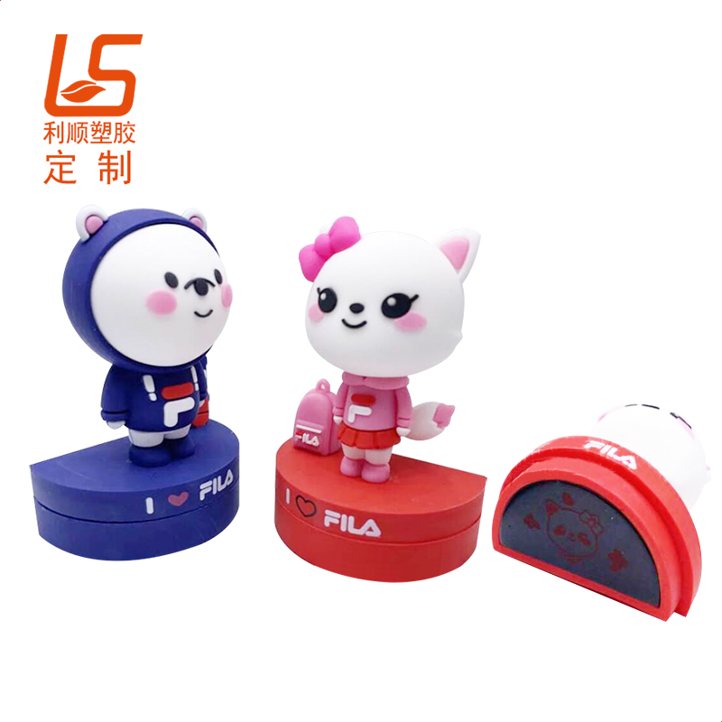定制卡通立體公仔印章 學(xué)生硅膠印章禮品