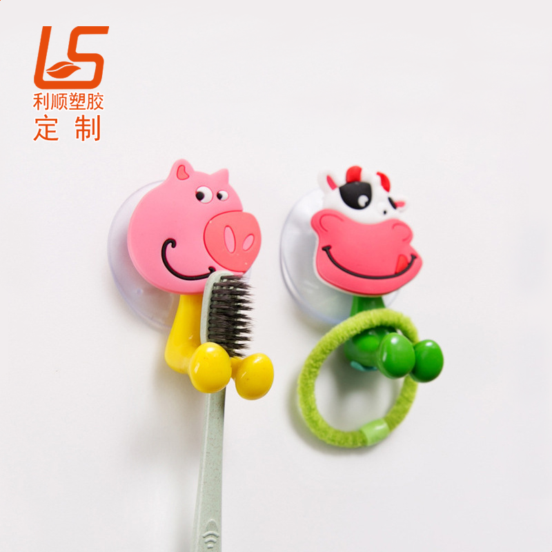 定制PVC公仔牙刷掛鉤/牙刷架