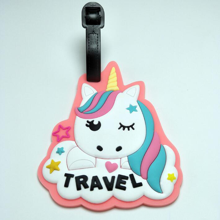 行李牌-卡通彩虹馬行李牌